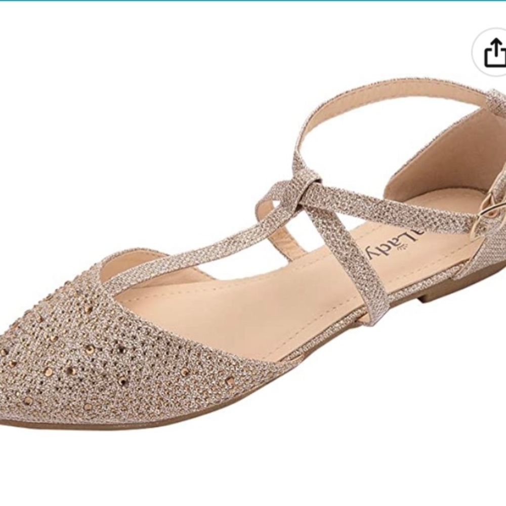 Rose gold flats